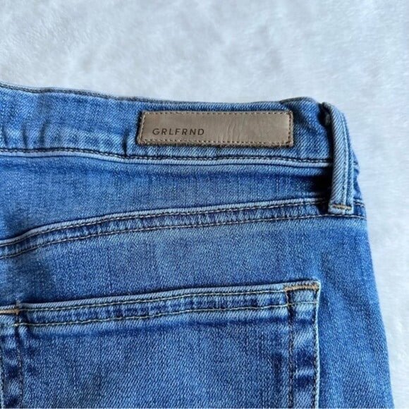 GRLFRND Reed Cropped High Rise Skinny Jeans in Come Over Wash Size 30 - Picture 9 of 12